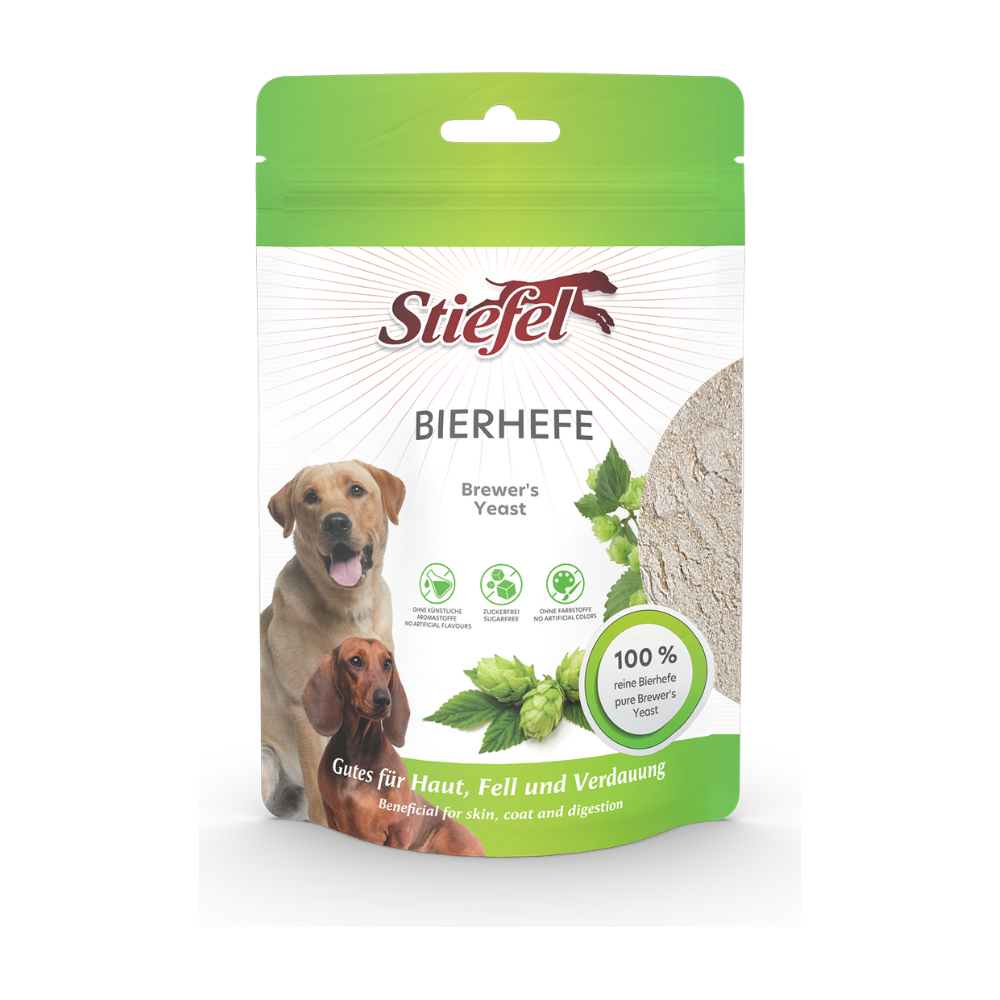 Light Gray Stiefel Hund Bierhefe