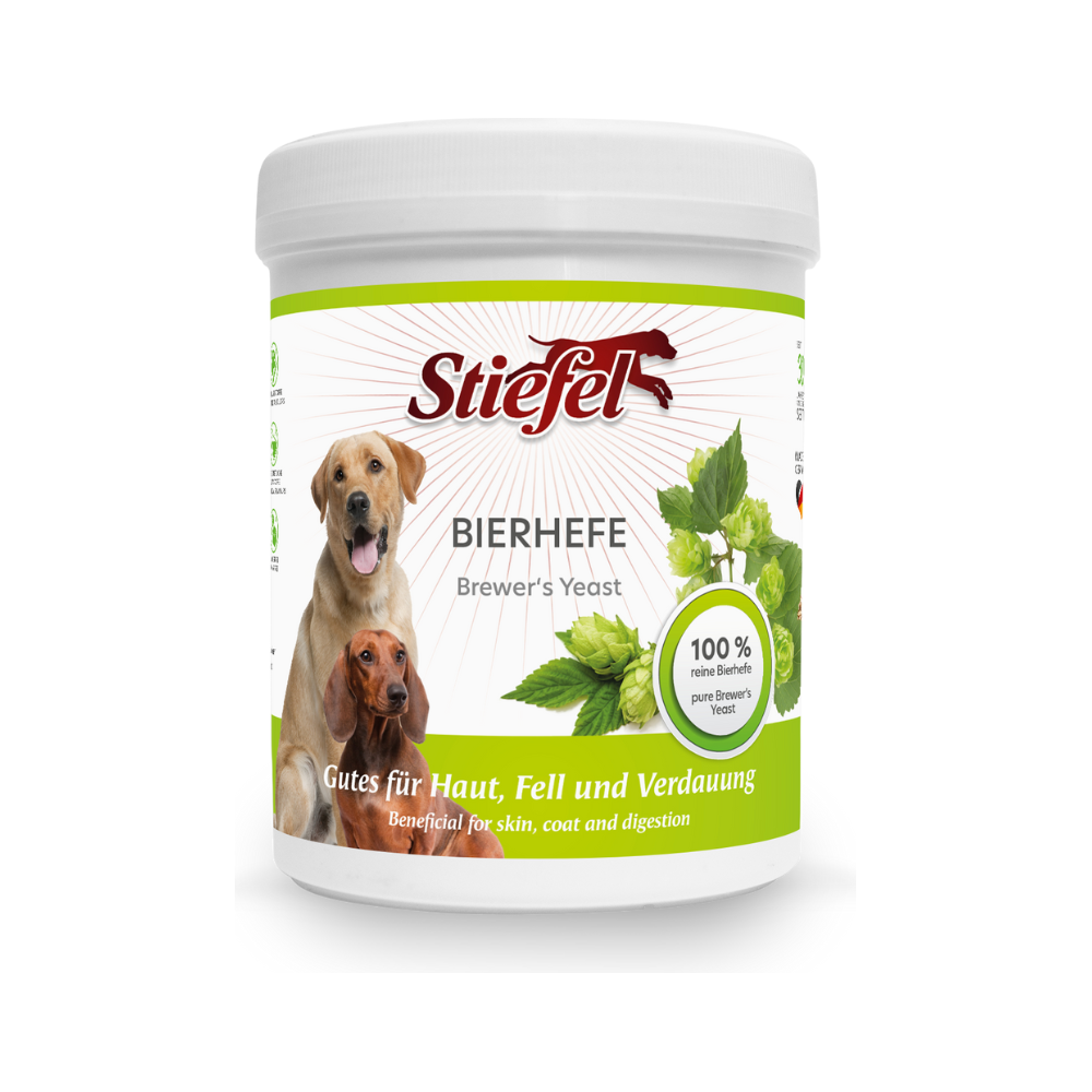 Beige Stiefel Hund Bierhefe