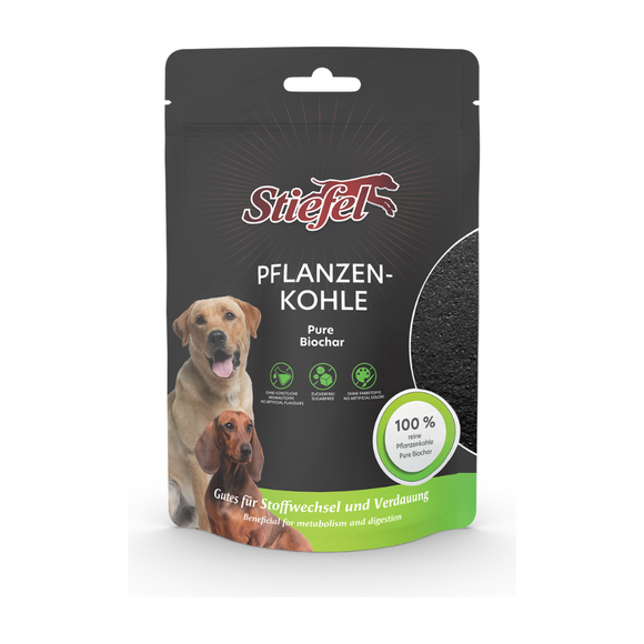 Stiefel Hund Pflanzenkohle
