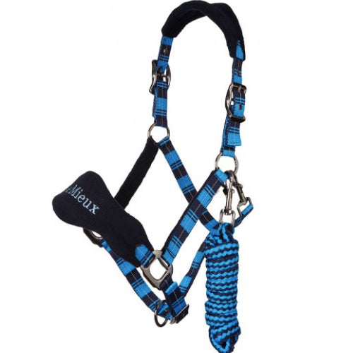 Le Mieux Fleece Halfter Navy/Skyblue - Kaster Cheval