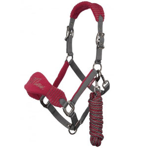 Le Mieux Fleece Halfter Mulberry/Grey - Kaster Cheval